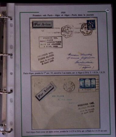 1919-1956, Collection sur pages de 113 plis en 3 classeurs,