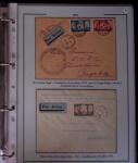 1919-1956, Collection sur pages de 113 plis en 3 classeurs,