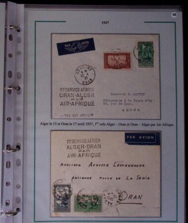 1919-1956, Collection sur pages de 113 plis en 3 classeurs,
