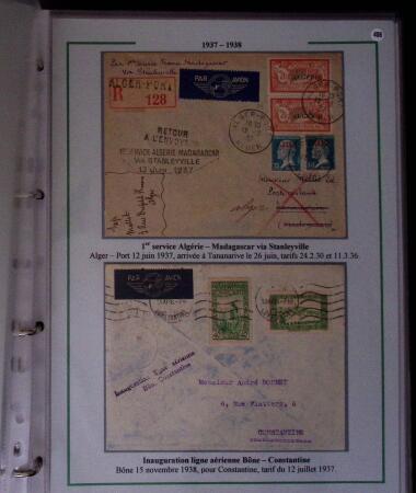 1919-1956, Collection sur pages de 113 plis en 3 classeurs,