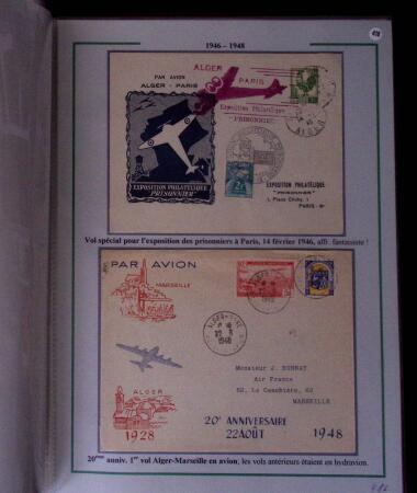 1919-1956, Collection sur pages de 113 plis en 3 classeurs,