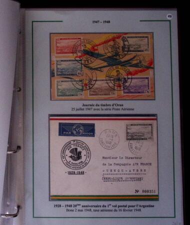 1919-1956, Collection sur pages de 113 plis en 3 classeurs,