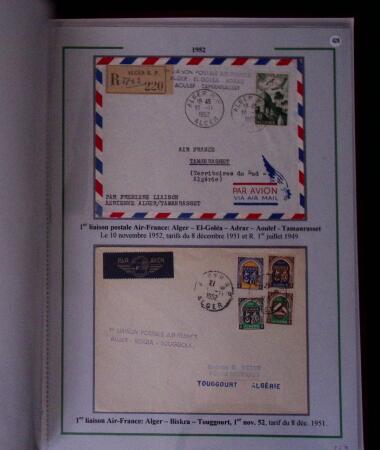 1919-1956, Collection sur pages de 113 plis en 3 classeurs,