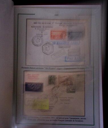 1919-1956, Collection sur pages de 113 plis en 3 classeurs,