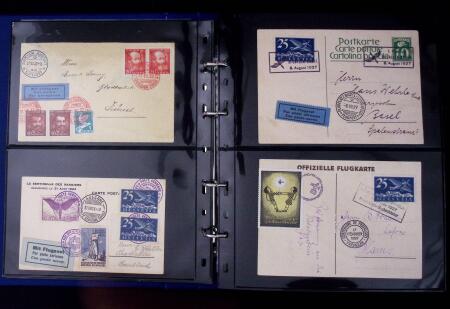 1910-75 Lot of over 85 airmail covers in one album,