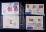 1910-75 Lot of over 85 airmail covers in one album,
