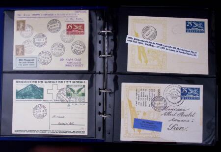 1910-75 Lot of over 85 airmail covers in one album,