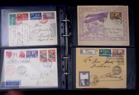 1910-75 Lot of over 85 airmail covers in one album,