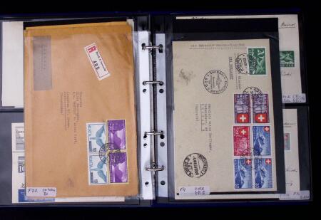 1910-75 Lot of over 85 airmail covers in one album,