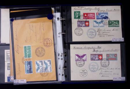 1910-75 Lot of over 85 airmail covers in one album,