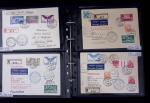1910-75 Lot of over 85 airmail covers in one album,