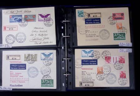 1910-75 Lot of over 85 airmail covers in one album,