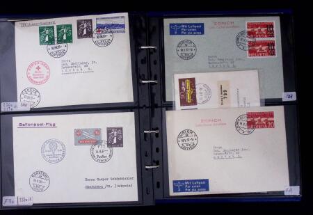 1910-75 Lot of over 85 airmail covers in one album,