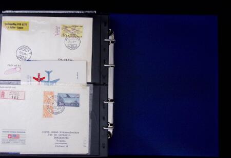 1910-75 Lot of over 85 airmail covers in one album,