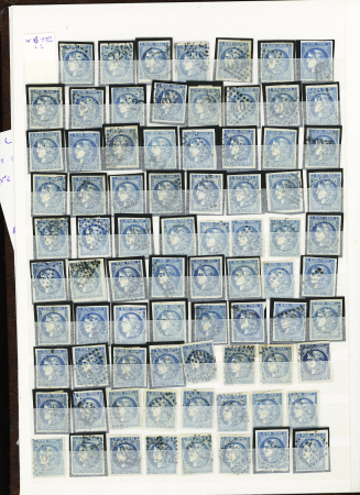 1870-71 Selection d'oblitérés en un album comprenant