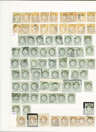 1870-71 Selection d'oblitérés en un album comprenant