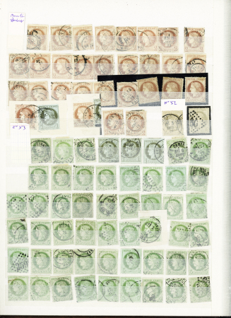 1870-71 Selection d'oblitérés en un album comprenant
