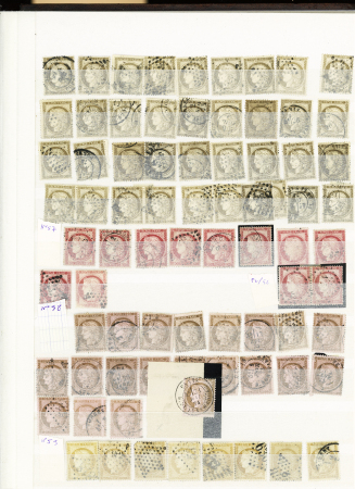 1870-71 Selection d'oblitérés en un album comprenant