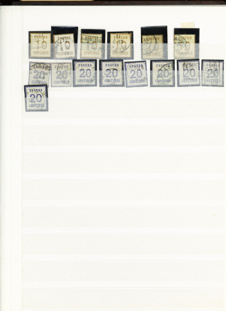 1870-71 Selection d'oblitérés en un album comprenant