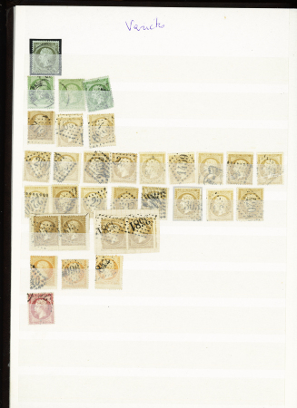 1870-71 Selection d'oblitérés en un album comprenant