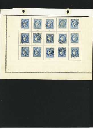 1870-71 Selection d'oblitérés en un album comprenant