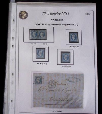 1853-62, Un classeur avec variétés sur le numéro