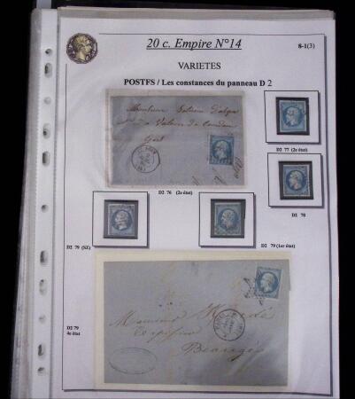 1853-62, Un classeur avec variétés sur le numéro