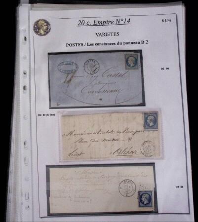 1853-62, Un classeur avec variétés sur le numéro