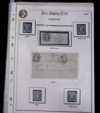 1853-62, Un classeur avec variétés sur le numéro
