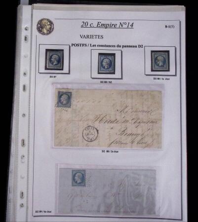 1853-62, Un classeur avec variétés sur le numéro