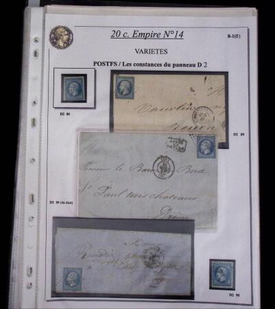 1853-62, Un classeur avec variétés sur le numéro