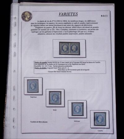 1853-62, Un classeur avec variétés sur le numéro