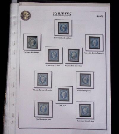 1853-62, Un classeur avec variétés sur le numéro