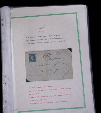 1853-62, Un classeur avec variétés sur le numéro