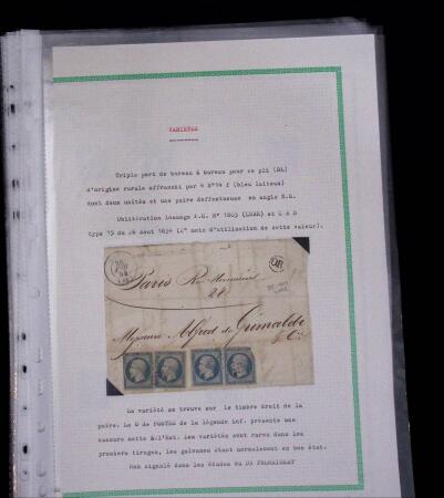 1853-62, Un classeur avec variétés sur le numéro