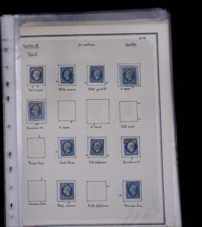 1853-62, Un classeur avec variétés sur le numéro