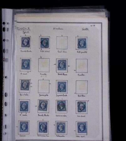1853-62, Un classeur avec variétés sur le numéro