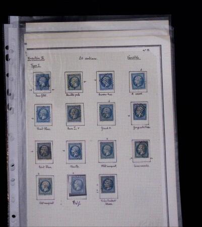 1853-62, Un classeur avec variétés sur le numéro