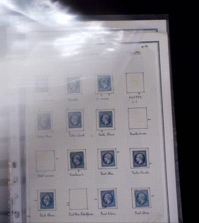 1853-62, Un classeur avec variétés sur le numéro