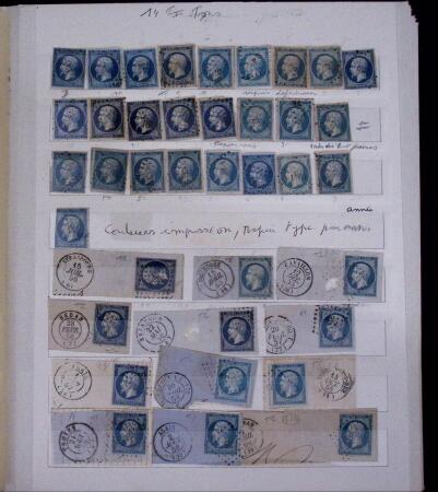 1853-62, Un classeur avec variétés sur le numéro