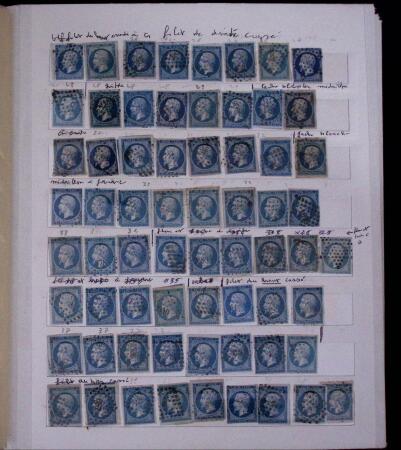 1853-62, Un classeur avec variétés sur le numéro