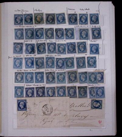 1853-62, Un classeur avec variétés sur le numéro