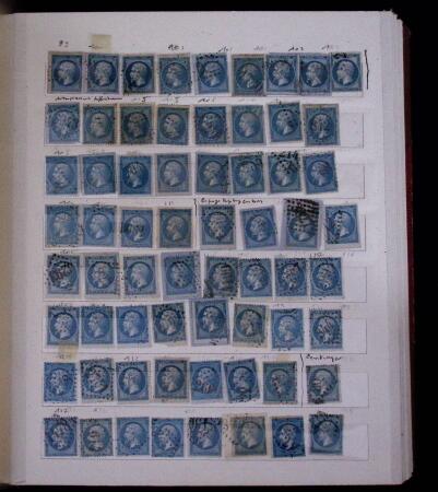 1853-62, Un classeur avec variétés sur le numéro