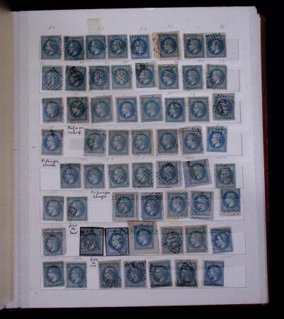 1853-62, Un classeur avec variétés sur le numéro