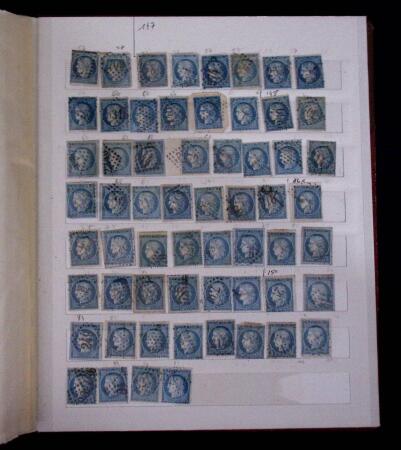 1853-62, Un classeur avec variétés sur le numéro