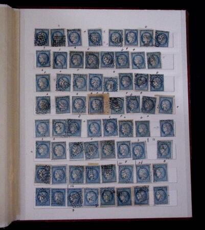 1853-62, Un classeur avec variétés sur le numéro
