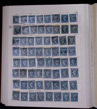 1853-62, Un classeur avec variétés sur le numéro