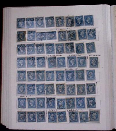 1853-62, Un classeur avec variétés sur le numéro