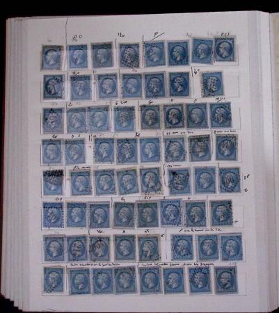1853-62, Un classeur avec variétés sur le numéro