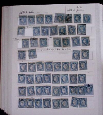 1853-62, Un classeur avec variétés sur le numéro